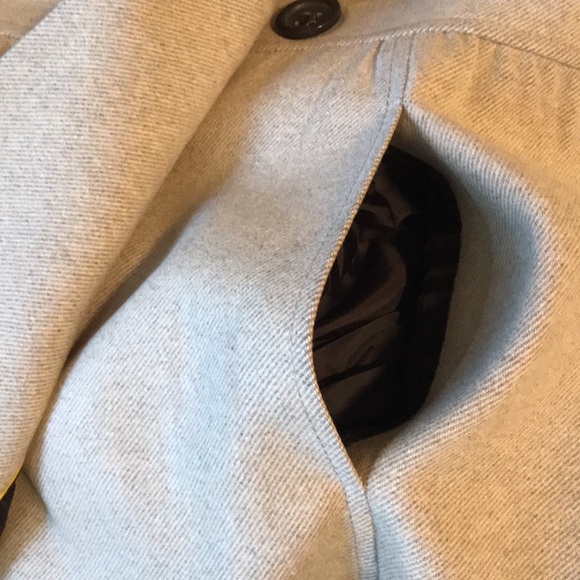 ANN TAYLOR LOFT COAT-Size 6-Color is Light Brown Heather-Stand up collar snapped - Picture 5 of 8